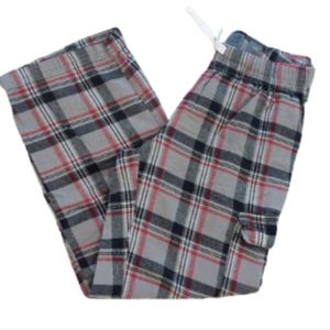 Old Navy Lounge Pants Plaid; Gray, Red, and Black Size XL 14